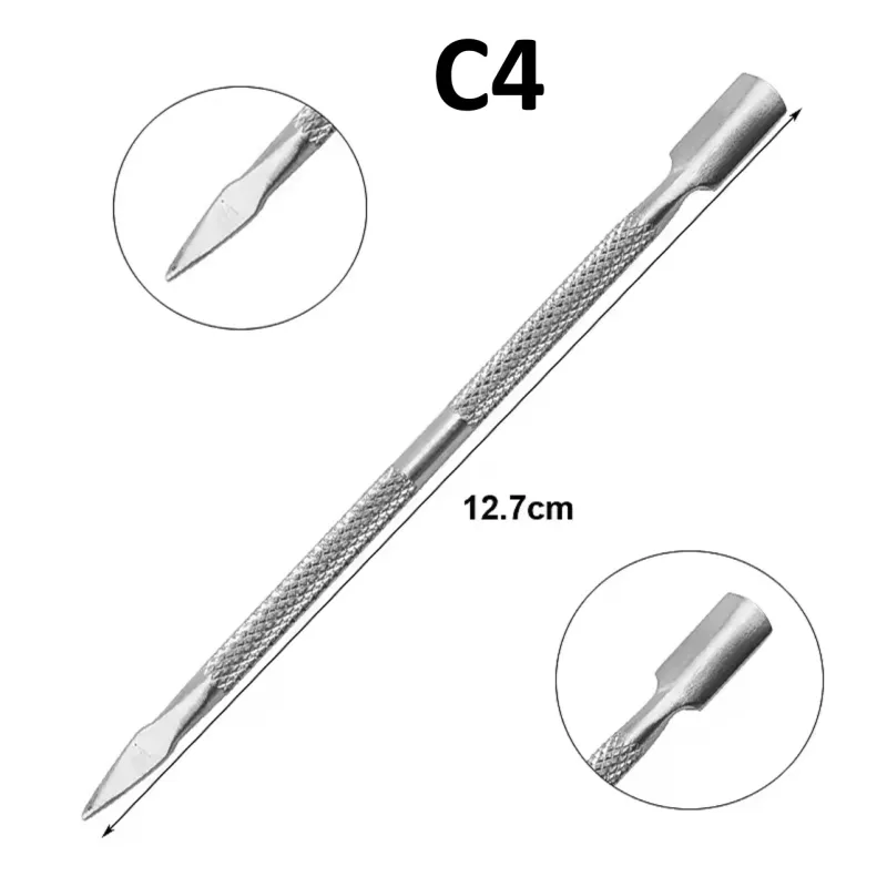 Kopytko do skórek C4 – Dwustronne, ostre dłutko + szpatułka, stal chirurgiczna 12.7 cm | NILO